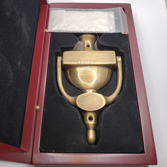 Brass Door Knocker Engravable Plate - Picture 5 of 6